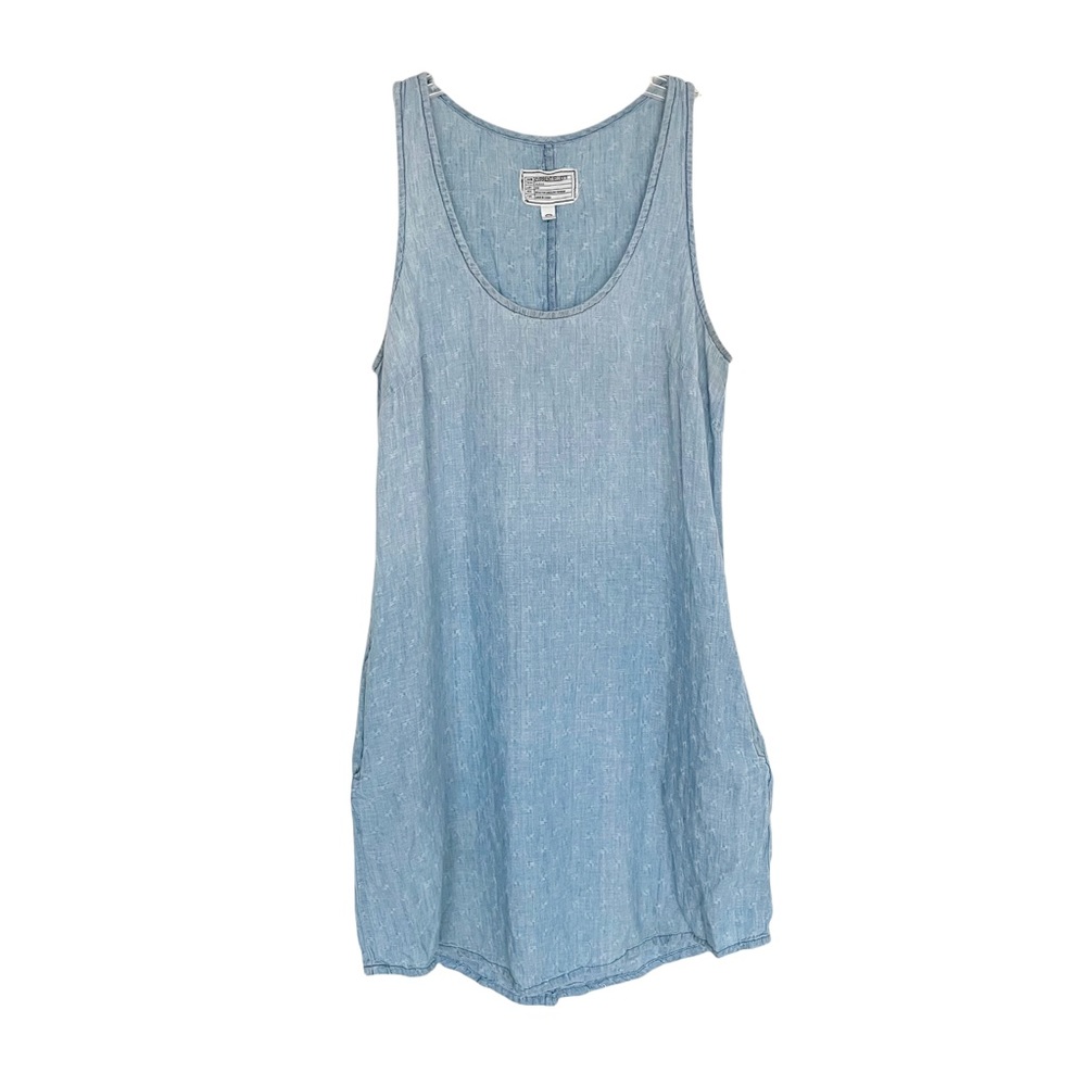 Current/Elliott The Woven Tank Dress Chambray - Picture 1 of 6